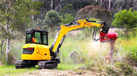 best mini excavator mulcher|forestry mulcher for mini excavator.